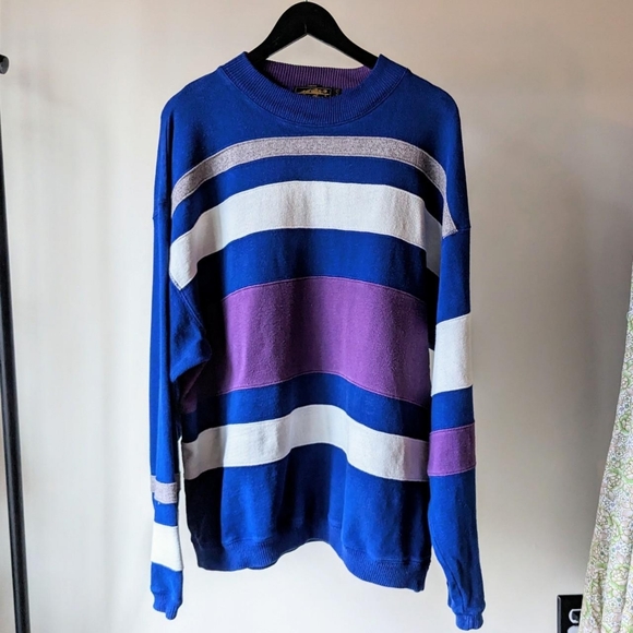 Vintage 90s Eddie Bauer Striped Sweater - Picture 3 of 7